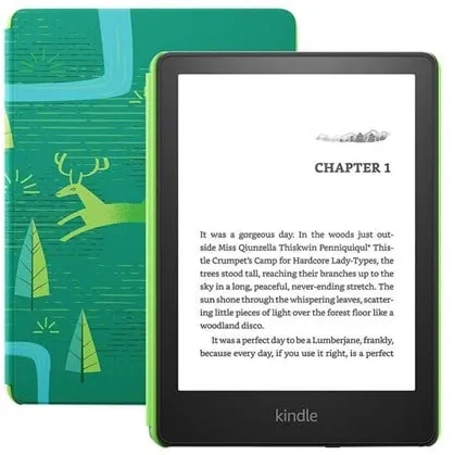 Amazon Kindle Paperwhite 5 16GB Kids Edition - Svart (inkl. Emerald Forest-fodral)