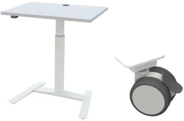 Enkel sitt-stå-bord - Hjul