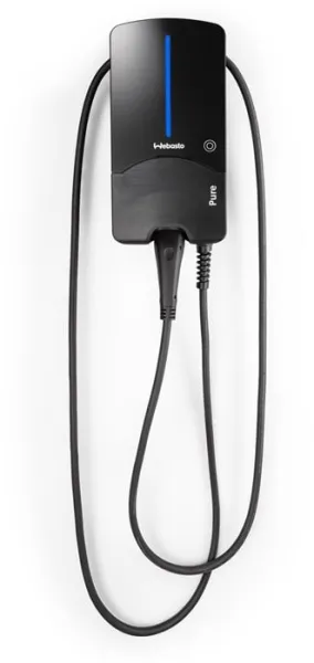 Webasto Pure Laddbox 22 kW Type 2 Black Edition med 4,5 m kabel - Integrerat Type B jordfelsbrytare