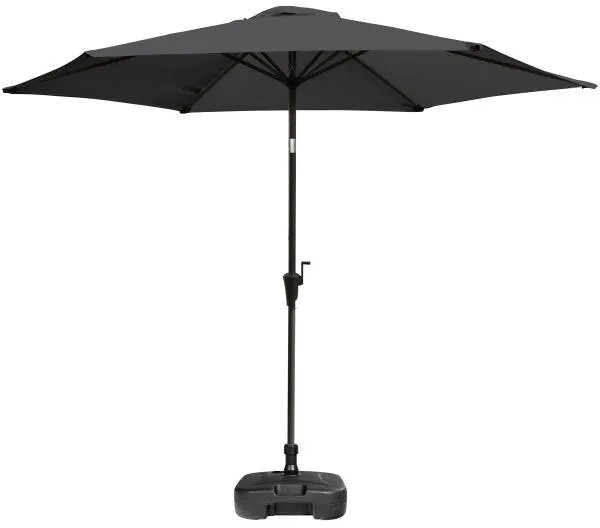 Parasol med tilt mörkgrå 3m 3m