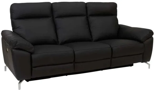 Furnhouse Selesta 3-sits läder svart 222x96x101cm