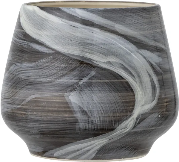 Skjalm, Krukväxtkruka, brun, stengods